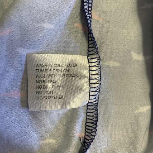 Rhoback Golf Polo Shirt Men's XL All Over Shark Print Navy Blue AOP Performance - Picture 8 of 11